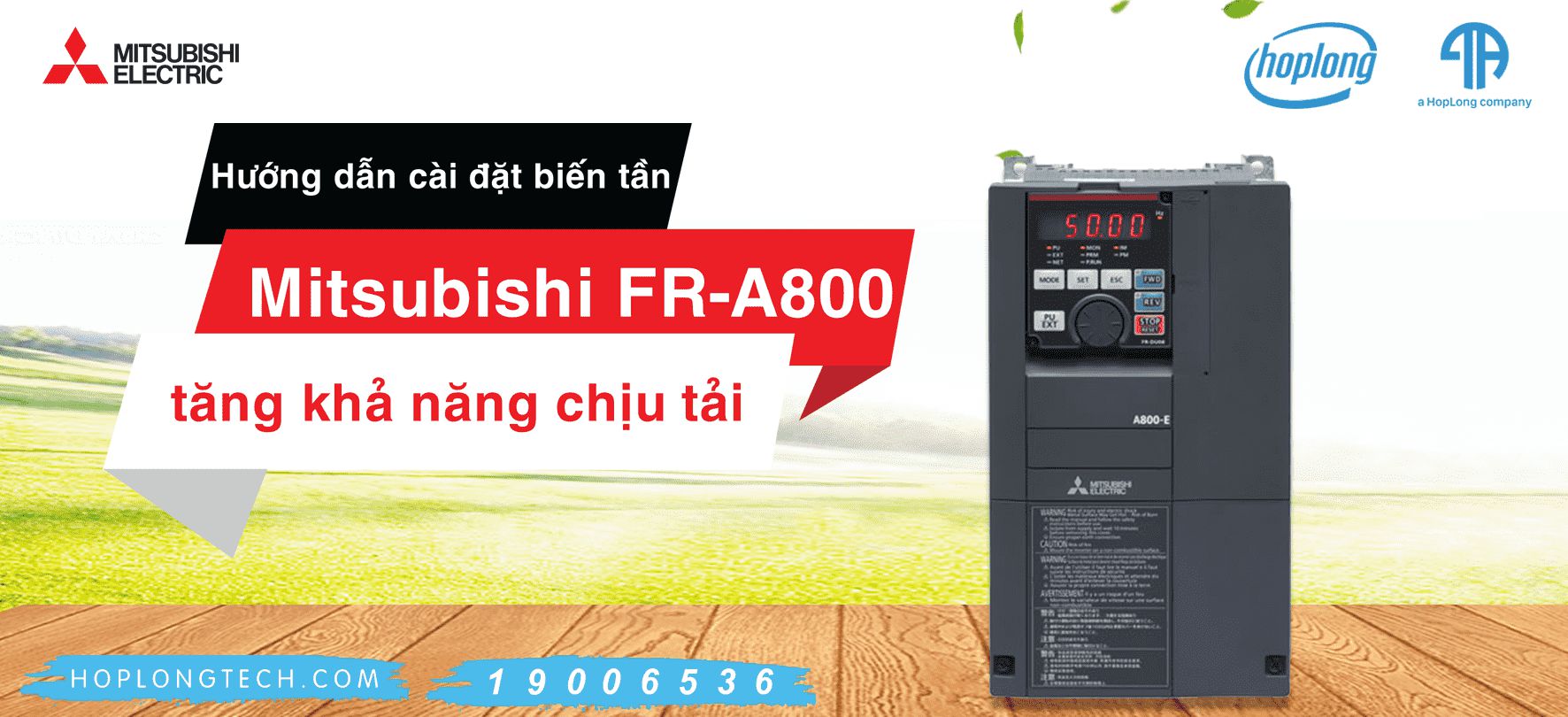 [Mitsubishi-Hướng Dẫn] Hướng dẫn cài đặt biến tần Mitsubishi FR-A800 tăng khả năng chịu tải